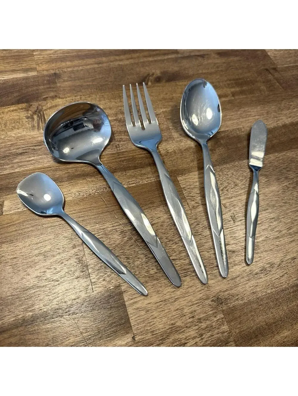 Cutco USA/Mexico Stainless Steel 5 Pc. Serving Set Includes Sugar Spoon VGC